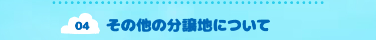 その他の分譲地について