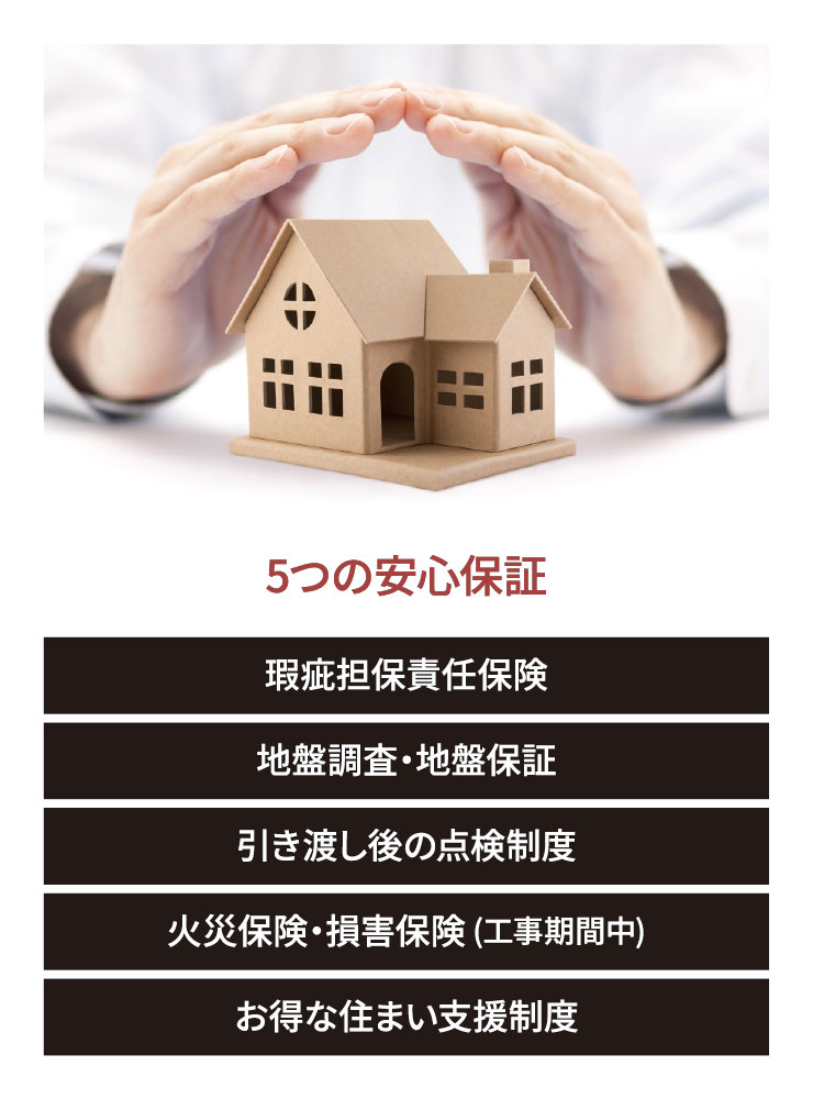 5つの安心保証