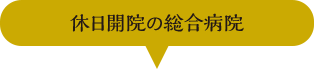 休日開院の総合病院