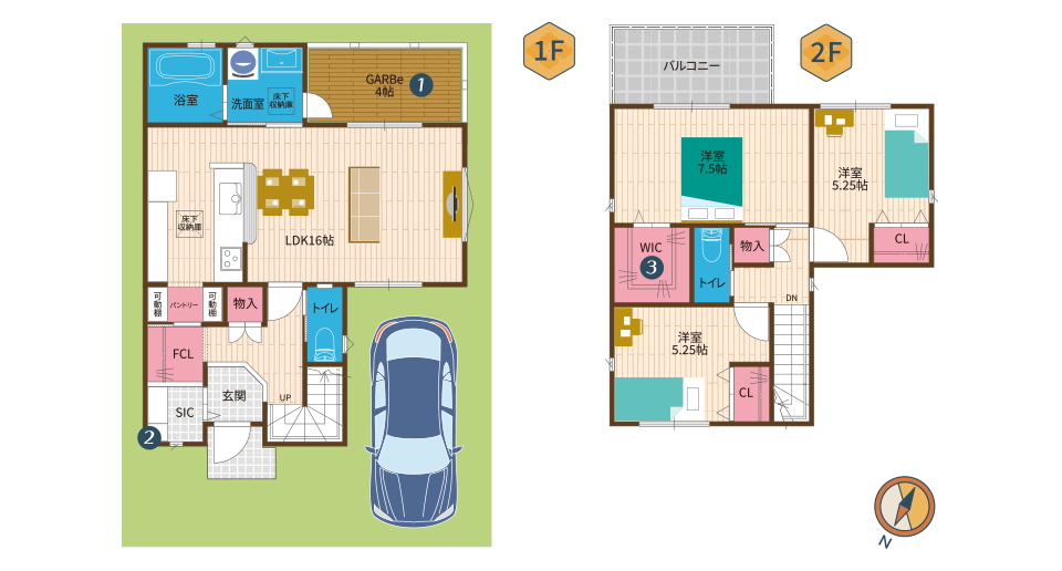 16号地参考プラン間取り図