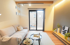 GARBeと見せ梁がある開放的でアウトドアリビングのお家