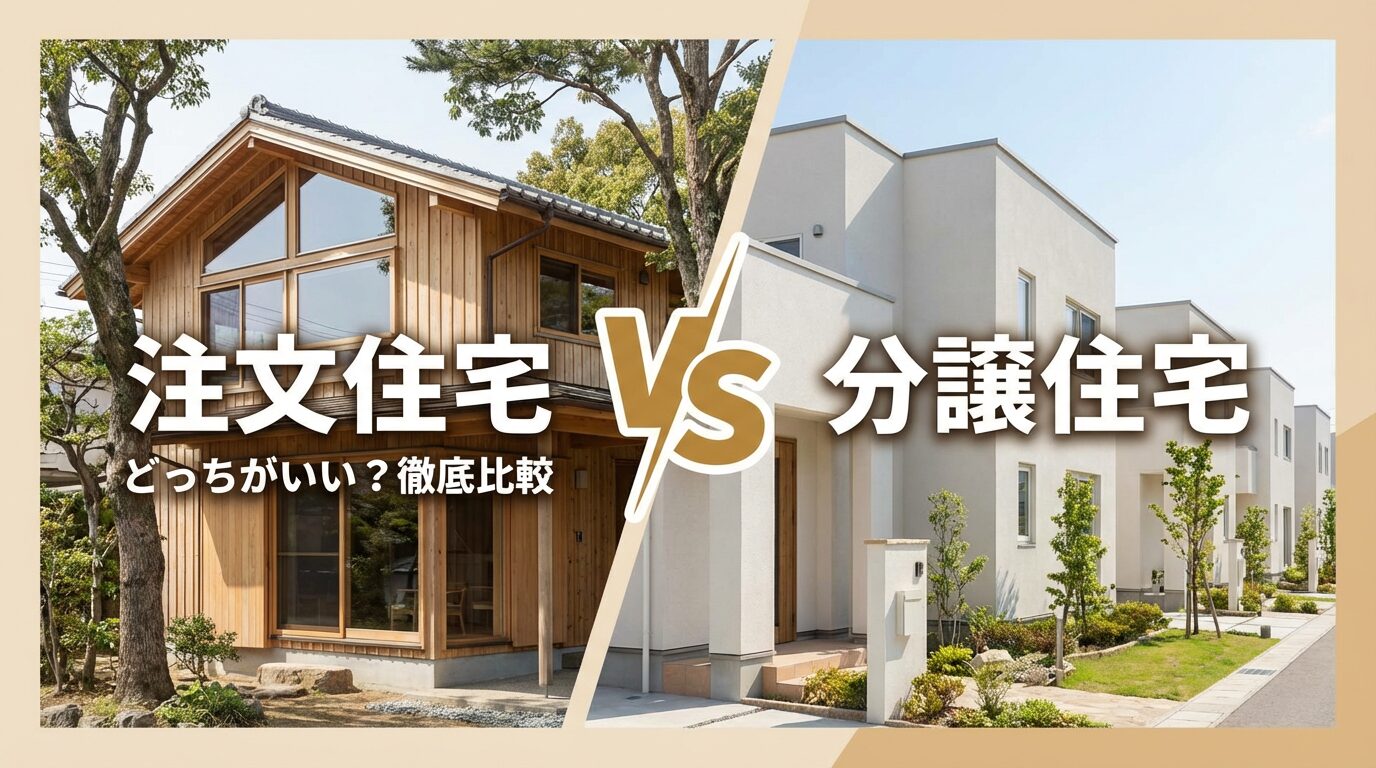 【注文住宅 vs 分譲住宅】どっちがいい？価格差・自由度・入居までの期間を徹底比較！