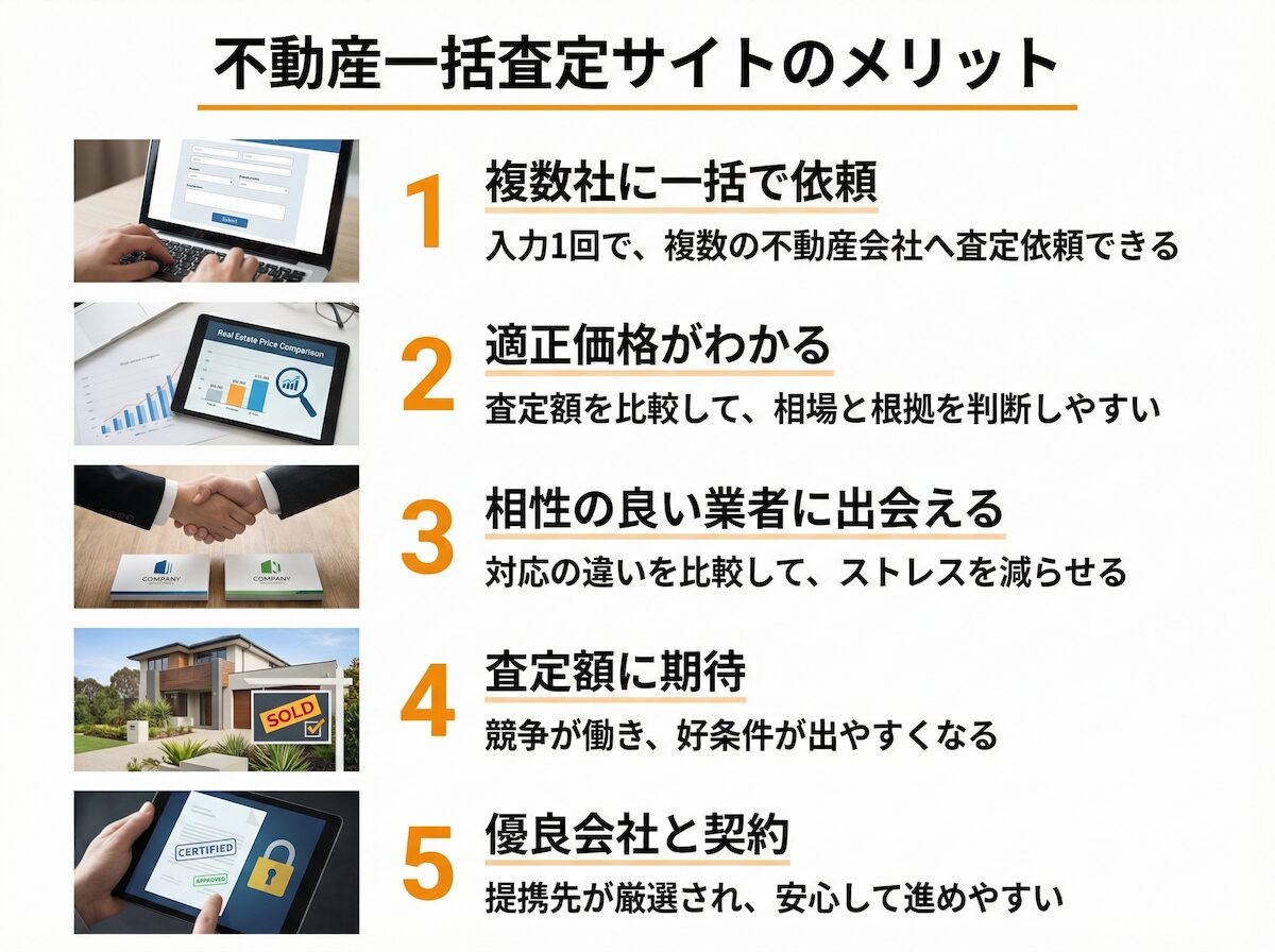 不動産一括査定サイトのメリット