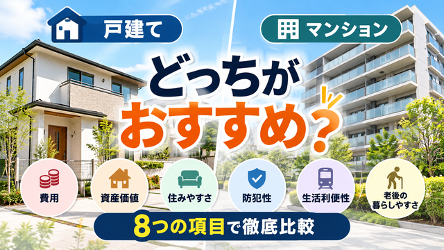 戸建てとマンションはどっちがおすすめ？費用・資産価値・住みやすさを徹底比較