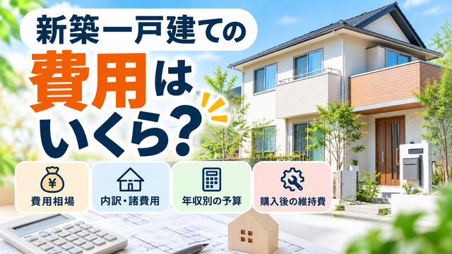 新築一戸建ての費用はいくら？相場・内訳・諸費用・購入後にかかる費用まで徹底解説